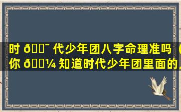 时 🐯 代少年团八字命理准吗（你 🌼 知道时代少年团里面的人的命运）